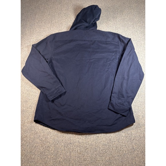 Molokai Surf Black Hooded Shirt Men's Cotton Size XXL Button Up Long sleeve New - Picture 6 of 6